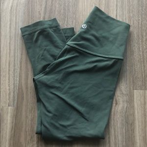 Lululemon Align Crops 19” Dark Forest Green
